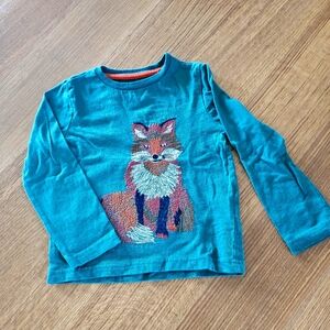 Mini Boden Fox Superstitch Longsleeve Shirt